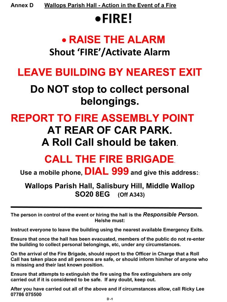 Microsoft Word - WPH - D - Action in Event of Fire